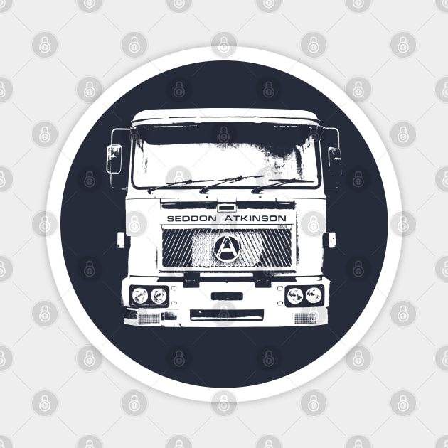 Seddon Atkinson 401 classic 1980s lorry outline (white) Magnet by soitwouldseem
